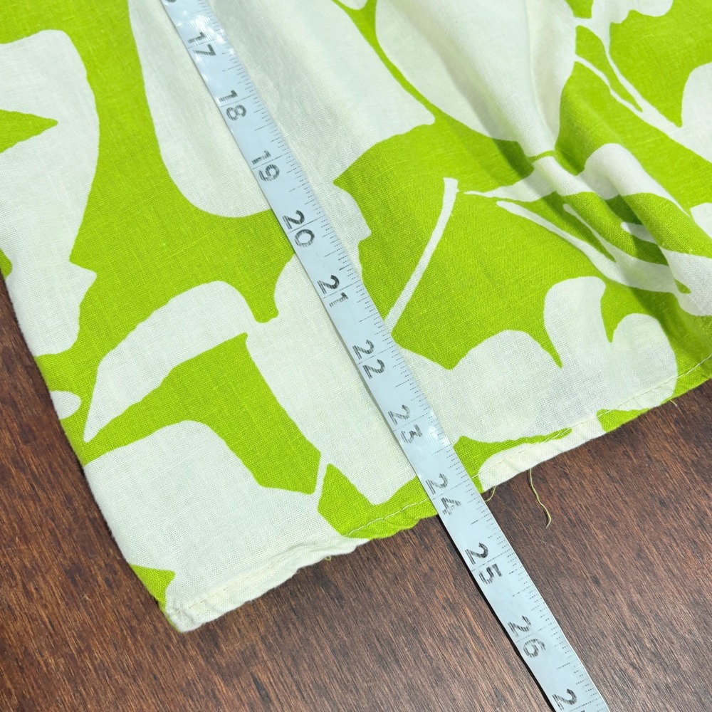 Christian Siriano Linen Blend Top Medium Tropical Coastal Resort Euro Summer‎ - Picture 11 of 12